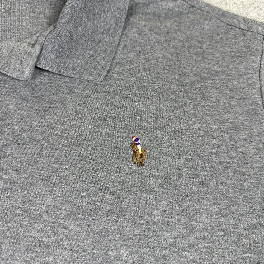 Polo Ralph Lauren Polo‎ Shirt Men XL Gray Classic Fit Short Sleeve Pony Logo